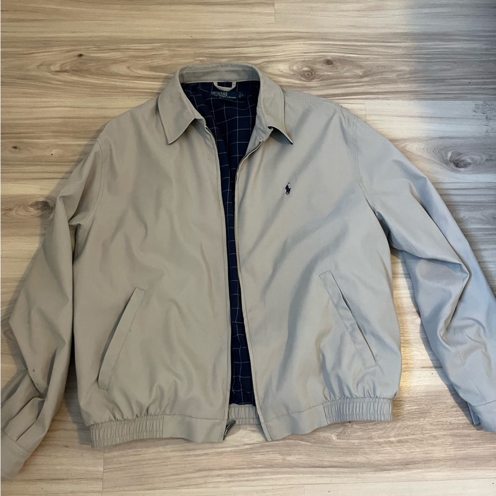 Vintage Ralph Lauren polo tan jacket size L